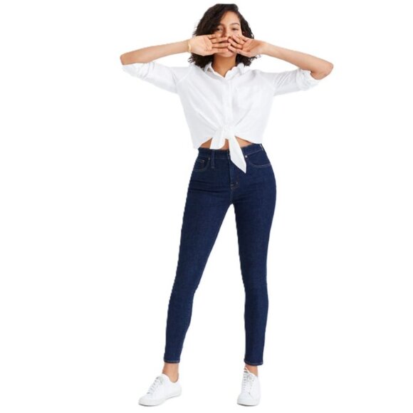 Madewell Curvy High-Rise Skinny Lucille Indigo Wash Jeans 28 - Picture 1 of 16